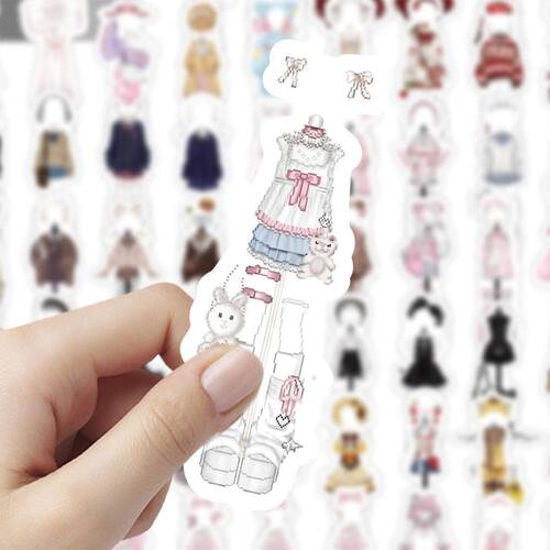 everskies贴纸少女时尚穿搭贴画