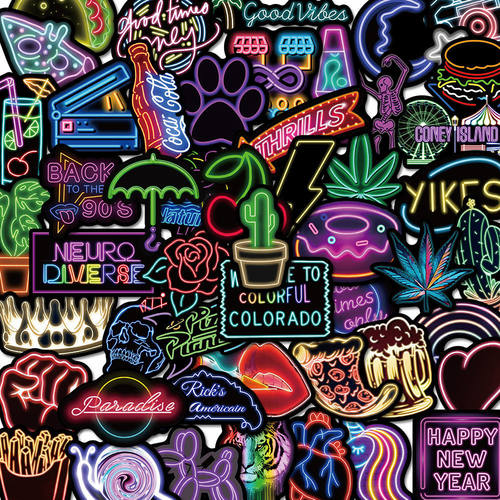 50张原宿风笔记本电脑diy贴纸