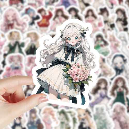 萝莉少女笔记本动漫手账水杯贴画