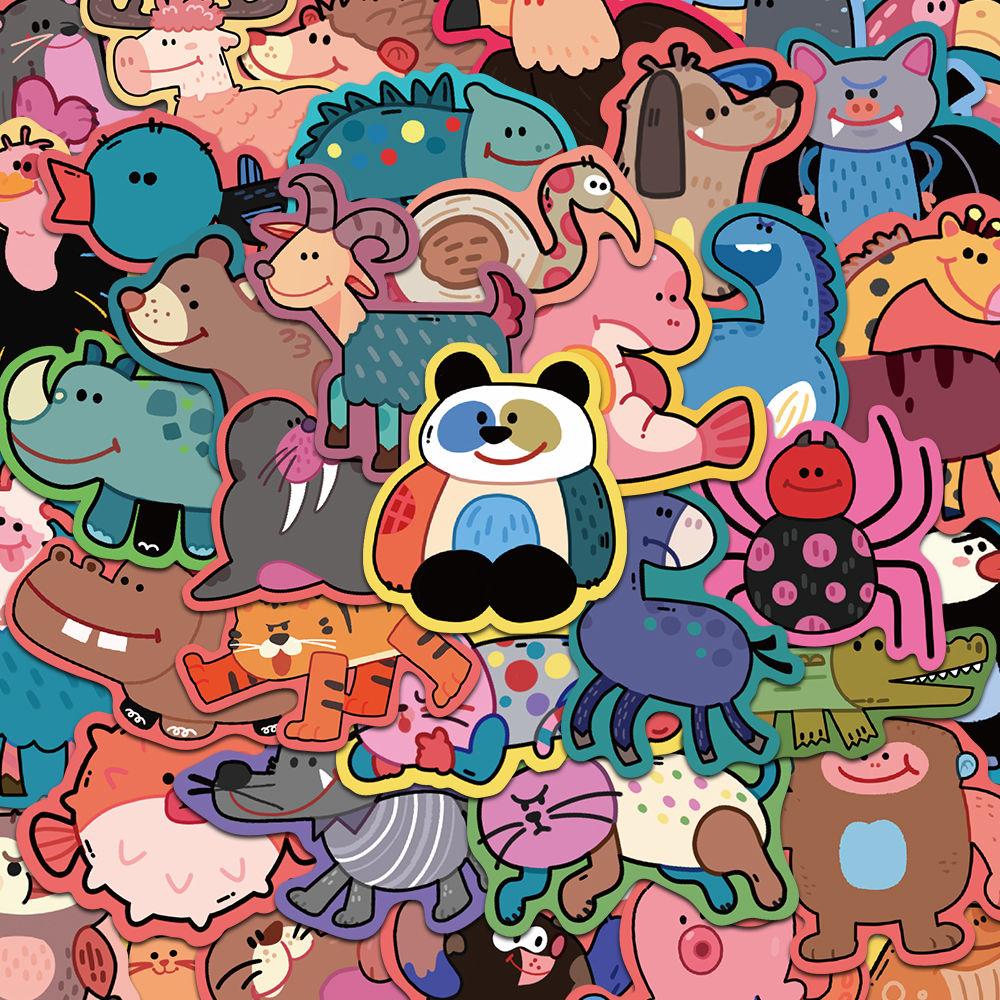 150张奇怪动物园系列ins风贴纸美式复古个性创意高颜值手机壳贴画,文具电教/文化用品/商务用品,贴纸/立体贴纸,淘宝优惠券,粉丝福利购,淘宝优惠卷