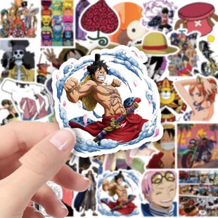 60张海贼王贴纸航海王路飞索隆女帝装饰行李箱卡通防水手帐贴纸