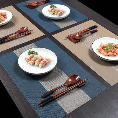 新中式餐垫隔热餐桌垫子防水防烫高级感家用桌面餐盘垫碗垫西餐垫