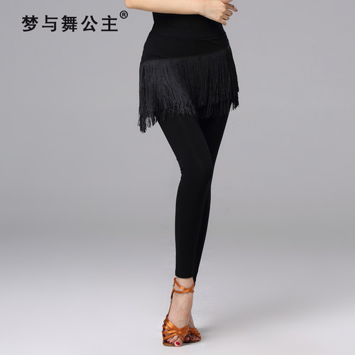 新款拉丁舞裤子练功流苏