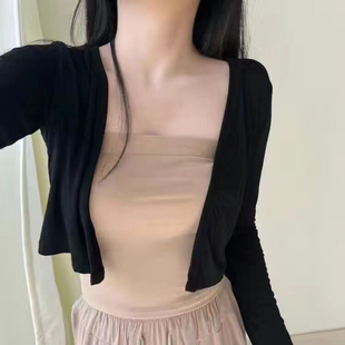 这件泰戳我了！配吊带裙子外搭罩衫小外套女夏季短款披肩防晒开衫