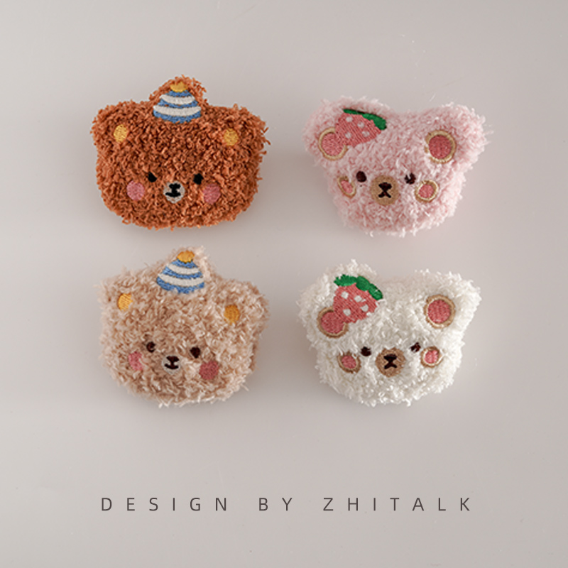 卡通毛绒小熊公仔玩偶胸针