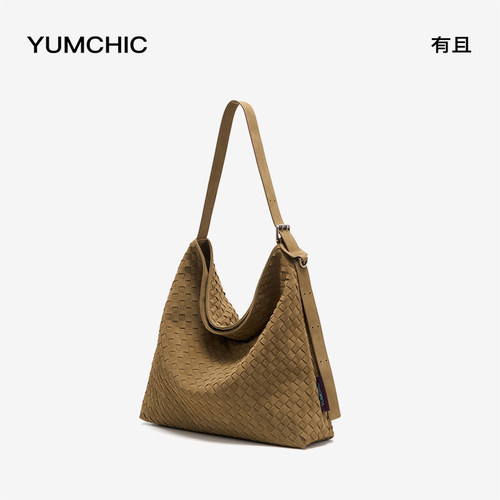 YUMCHIC/有且City — 帆布编织随行包电脑包度假风镂空编织帆布包