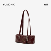 YUMCHIC 有且双拉法棍包双层拉链大容量油蜡长柄手拎腋下包休闲