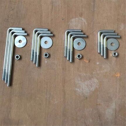 ALC板配件外墙7字L型钩头螺栓管卡U型卡轻装隔墙板安装固定配件