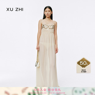 珠绣装 新品 饰雪纺吊带连衣裙 ZHI2026春季