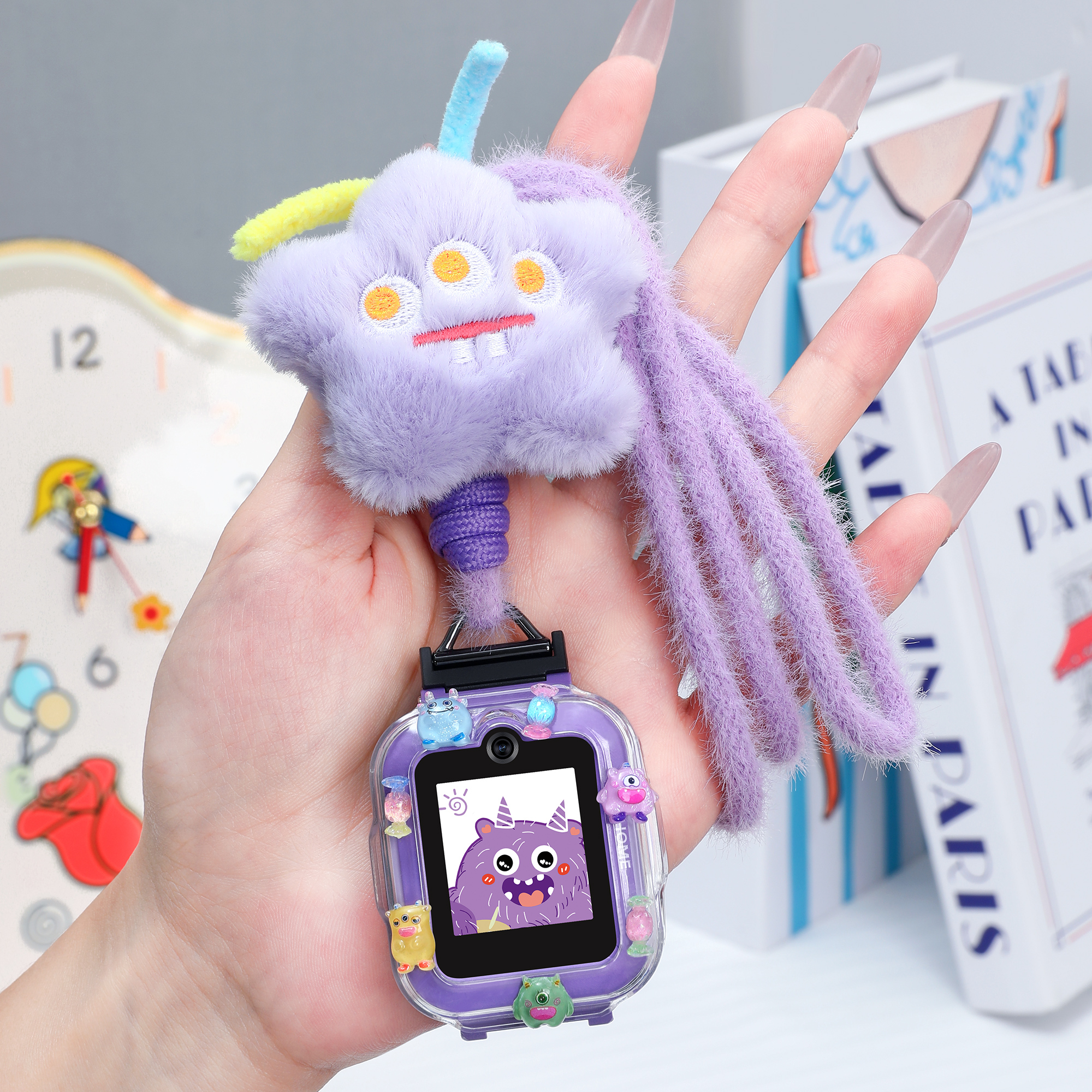 亮童适用华为儿童手表小怪兽挂绳