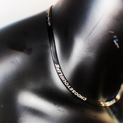 userwho新款蛇骨项链男个性百搭