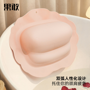 果敢浴缸硅胶浴枕靠枕速干护颈家用泡澡枕软硬可调舒适靠枕
