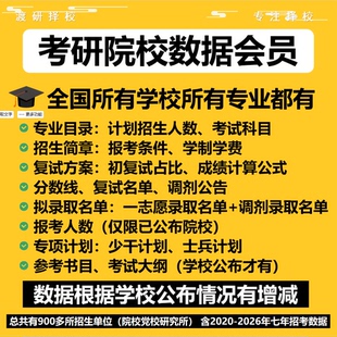 院校数据考研拟录取名单复试名单分数线复试方案专业目录招生简章