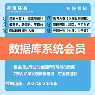 系统数据库会员考研院校录取统计报录比复录比调剂来源专业拟录取