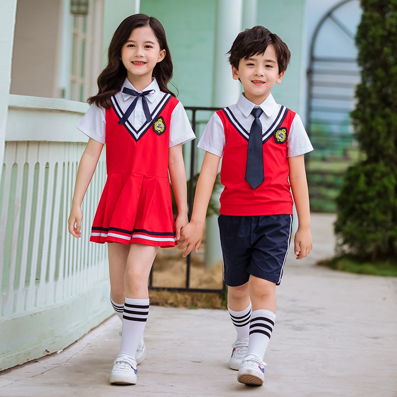 六一儿童表演服幼儿园园服夏装校服夏季小学生团体合唱服毕业班服