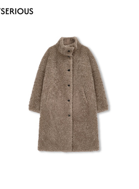 CONCISE-WHITE简白 2025秋冬新款立领羊毛外套胶囊系列宽松大衣女