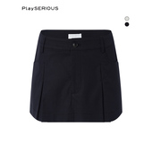 OSMOS 迷你短裙百搭气质压褶A字超短裙半裙女 Anya 春季 新款