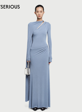 CHATS BY C.DAM 2025春季新款 LNY Evana纯色修身连衣裙礼服女