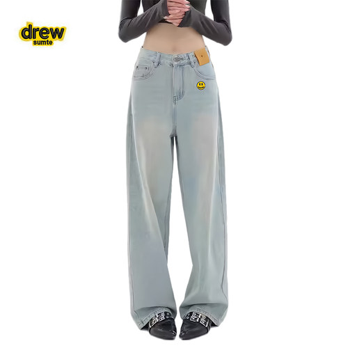 DrewSumt笑脸美式复古蓝