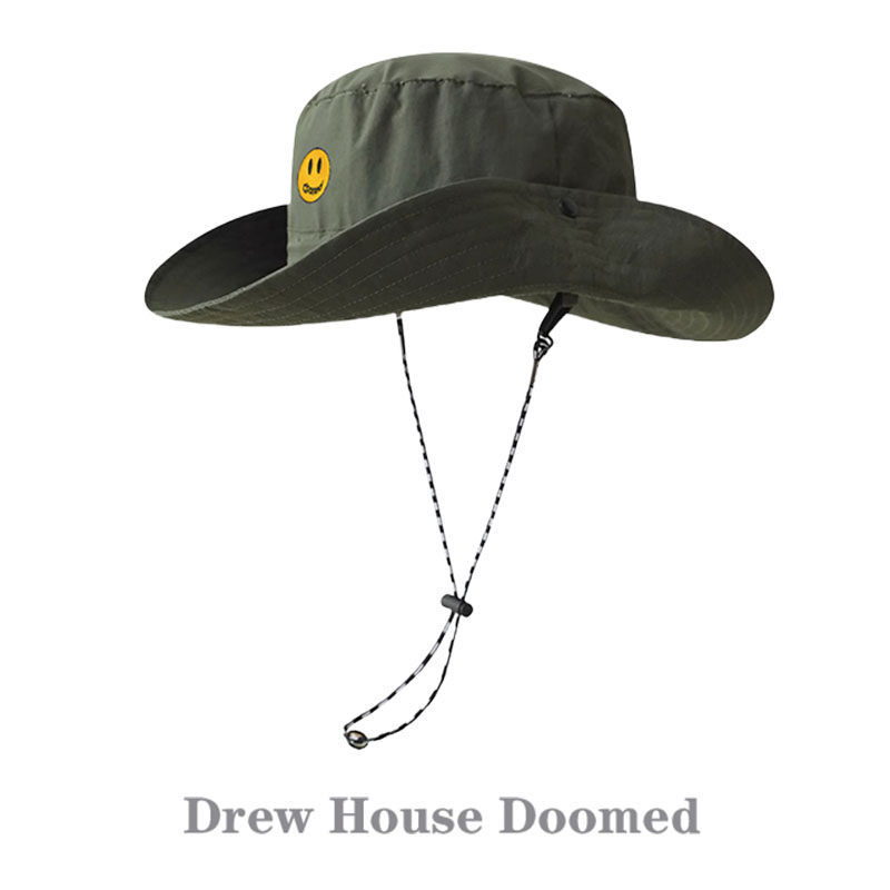 官方正品Drew Sava Doomed笑脸可折叠帽子渔夫帽速干户外登山帽