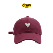 官方正品 显脸小棒球帽 笑脸不规则爱心鸭舌帽男女情侣款 Drew Sava