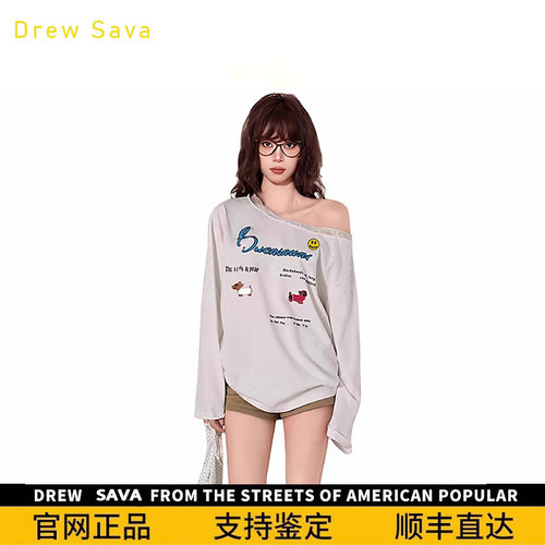 DrewSumt笑脸女士蕾丝斜