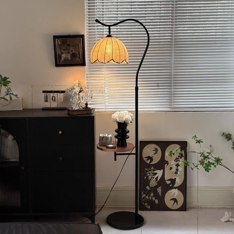 中古落地灯客厅沙发旁边几一体