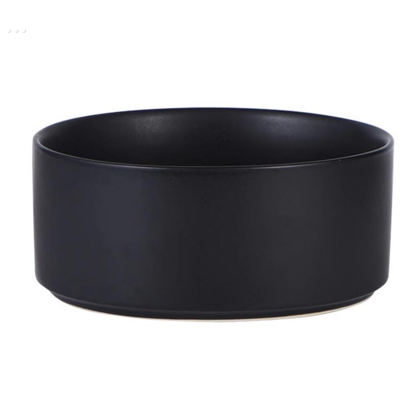 猫碗狗碗陶瓷黑色水碗黑碗猫咪狗盆狗狗碗食盆宠物喝水猫盆猫食盆