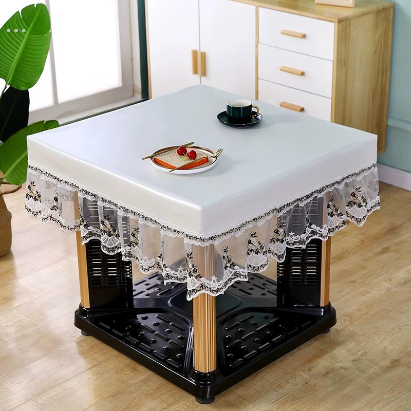 PU电炉桌面防水防油皮罩高级感麻将机免洗桌布罩茶几皮革防烫桌垫