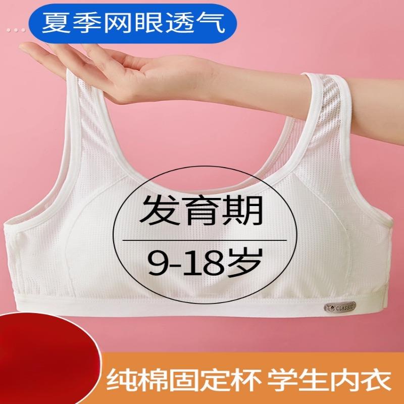 少女内衣二三阶段初高中学生纯棉运动防震背心青春期女孩发育文胸