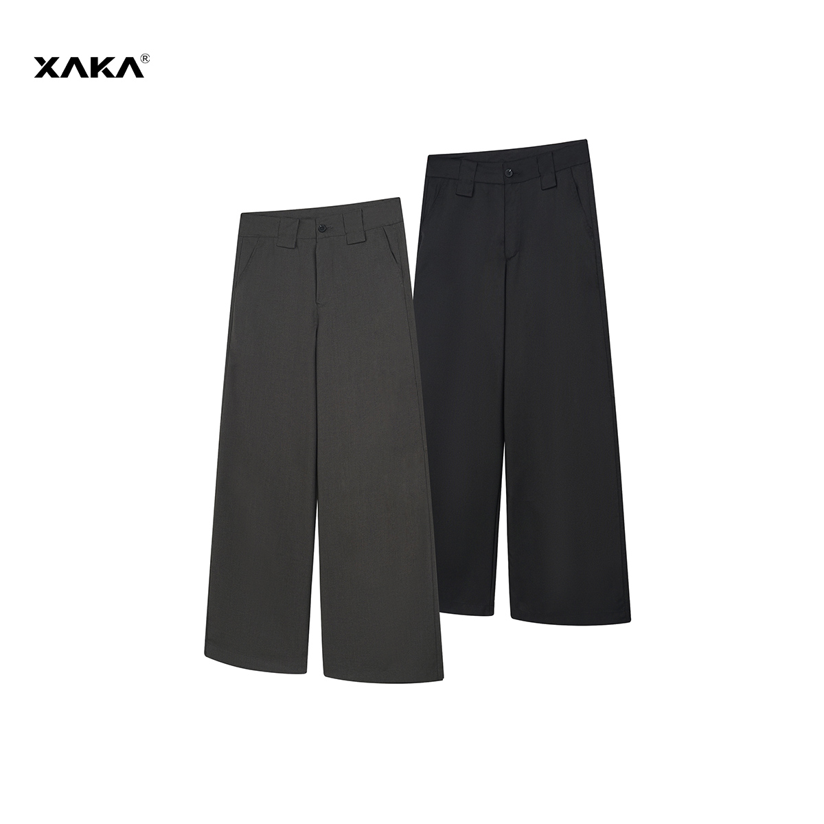 XAKA美式复古直筒宽松休闲西裤