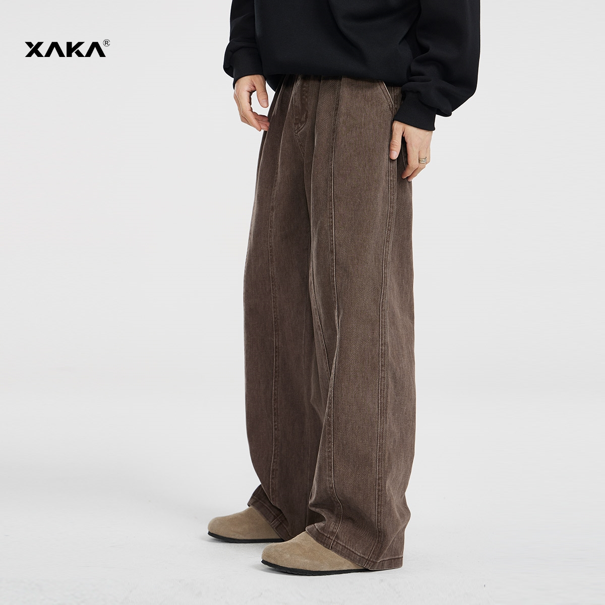 XAKA拉链牛仔裤秋季青春流行