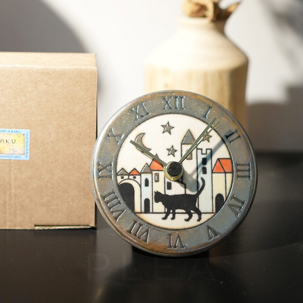 意大利ROMA罗马手工插画陶瓷时钟