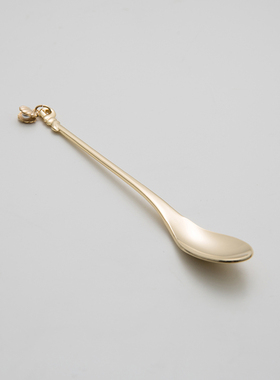 日本进口高桑金属Elfin珍珠贝壳轻奢甜品水果叉子咖啡茶勺搅拌棒