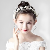 超仙美儿童头饰唯美花环头花童发饰森系女童演出主持度假腕花发箍