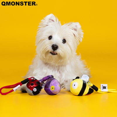QMONSTER亚宠新品蹦蹦虫发声玩具