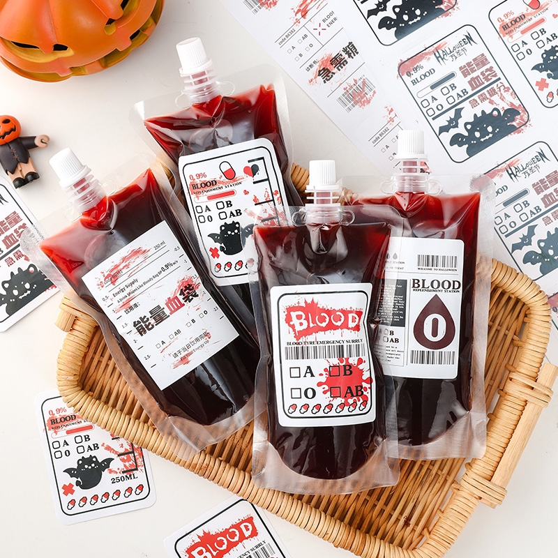 万圣节血浆饮料袋果汁包吸血鬼