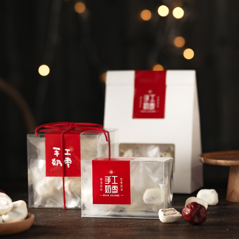 手工烘焙奶枣包装袋礼盒自粘封口不干胶装饰标签网红奶枣贴纸家用
