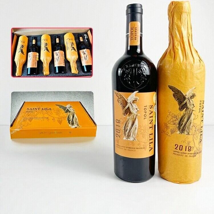 15度法国进口红酒6支礼盒装aop级别干红葡萄酒原瓶原装酒水送礼