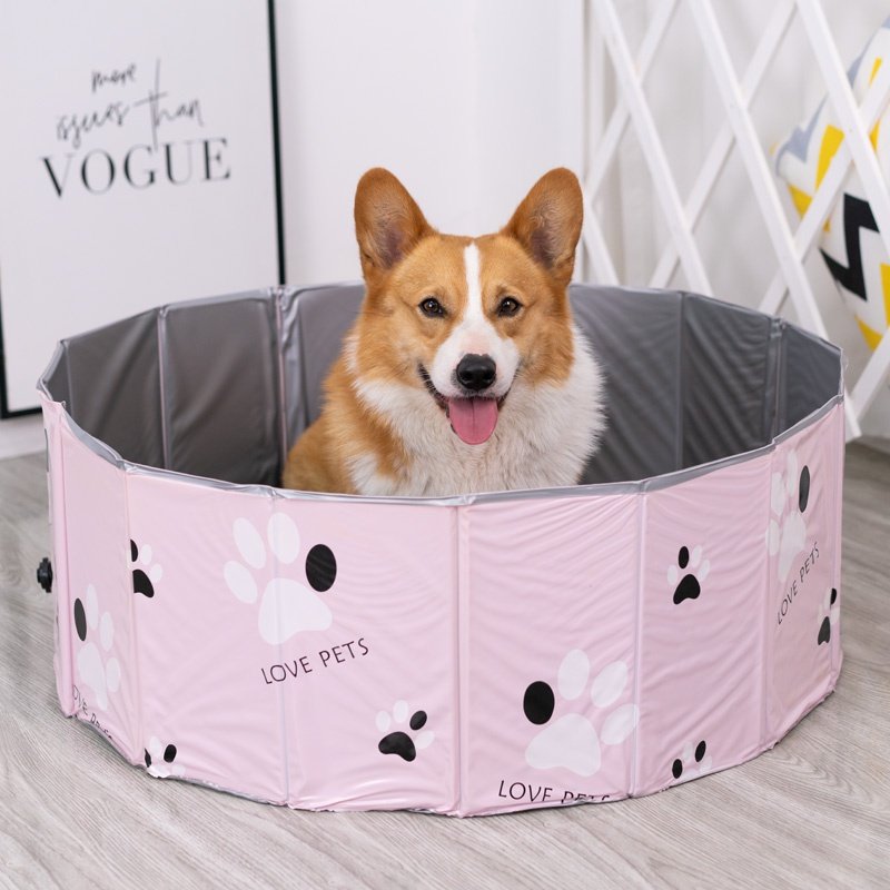 狗狗洗澡盆柯基柴犬宠物洗澡池泡u澡桶浴盆法斗中型犬小狗折叠浴
