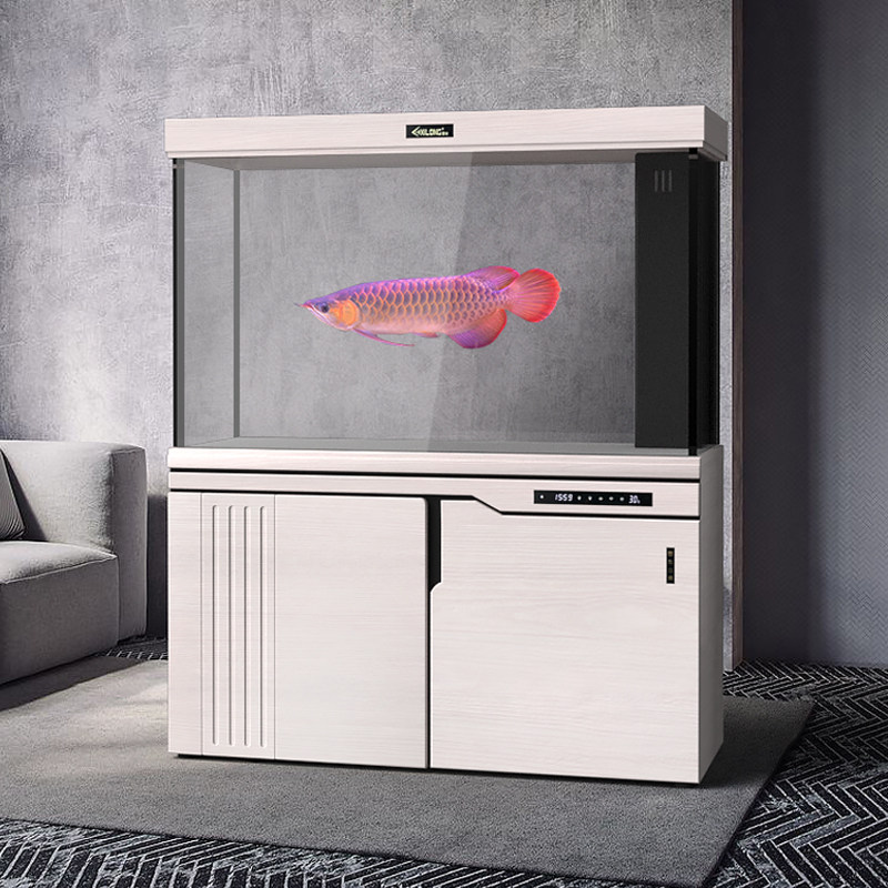 西龙超白玻璃龙鱼缸中大型客厅家用下过滤水族箱免换水底滤鱼缸