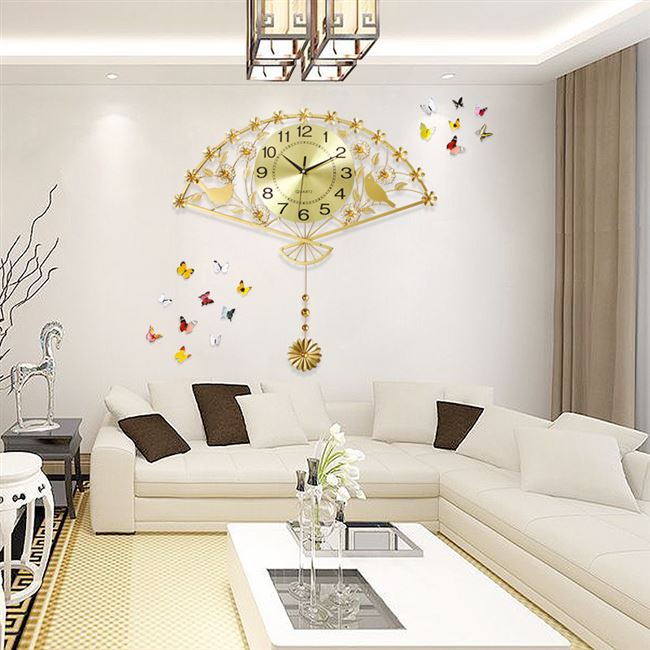 创意摇摆u钟表挂钟客厅现代简约风时钟艺术卧室装饰家用石英钟静