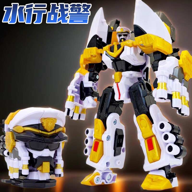 迷你特工队7水行战警机器人变形机甲玩具男孩儿童2025年网红爆款,模玩/动漫/周边/娃圈三坑/桌游,机器人/机甲成品/变形系列,淘宝优惠券,粉丝福利购,淘宝优惠卷