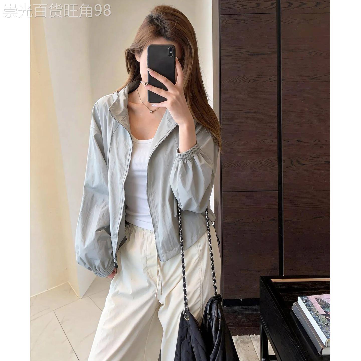 韩国小个子立领短款风衣外套女春秋百搭显瘦户外休闲冲锋衣夹克潮
