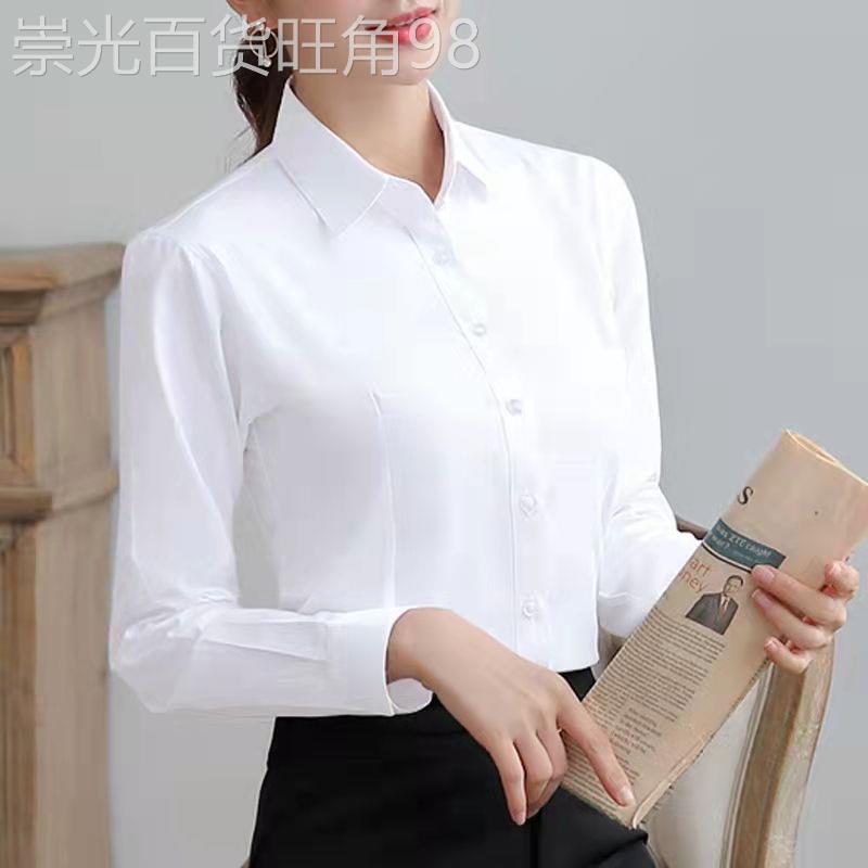竹原纤维长袖女衬衫韩版通勤OL风 2025春夏新款职业正装