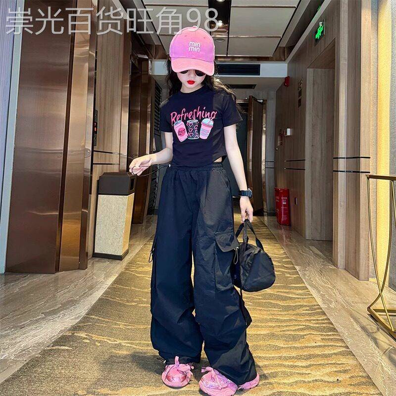法国Uamtor女童裤子夏薄款2026新款儿童速干工装裤女大童潮酷图片