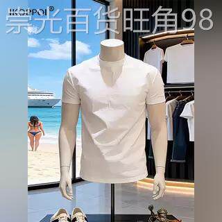 高端冰皮凉感速干T恤男2026夏季冰丝薄款透气运动短袖健身半截袖