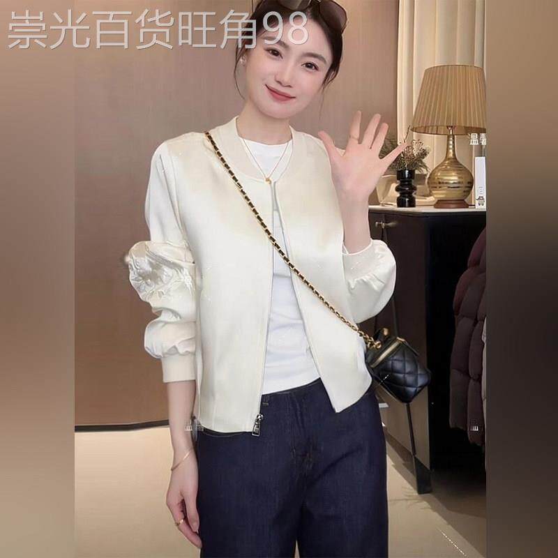 潮牌刺绣棒球服外套女春秋季2026新款休闲外搭上衣女开衫夹克显瘦