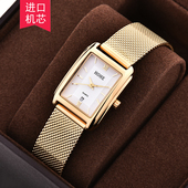 HOHE手表 女士方形时尚 米兰网带防水石英表 正品 潮流韩版 超薄女表
