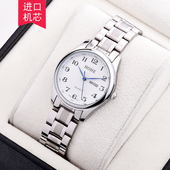 女士休闲防水钢带石英表 正品 HOHE手表 日本双历机芯简约复古女表